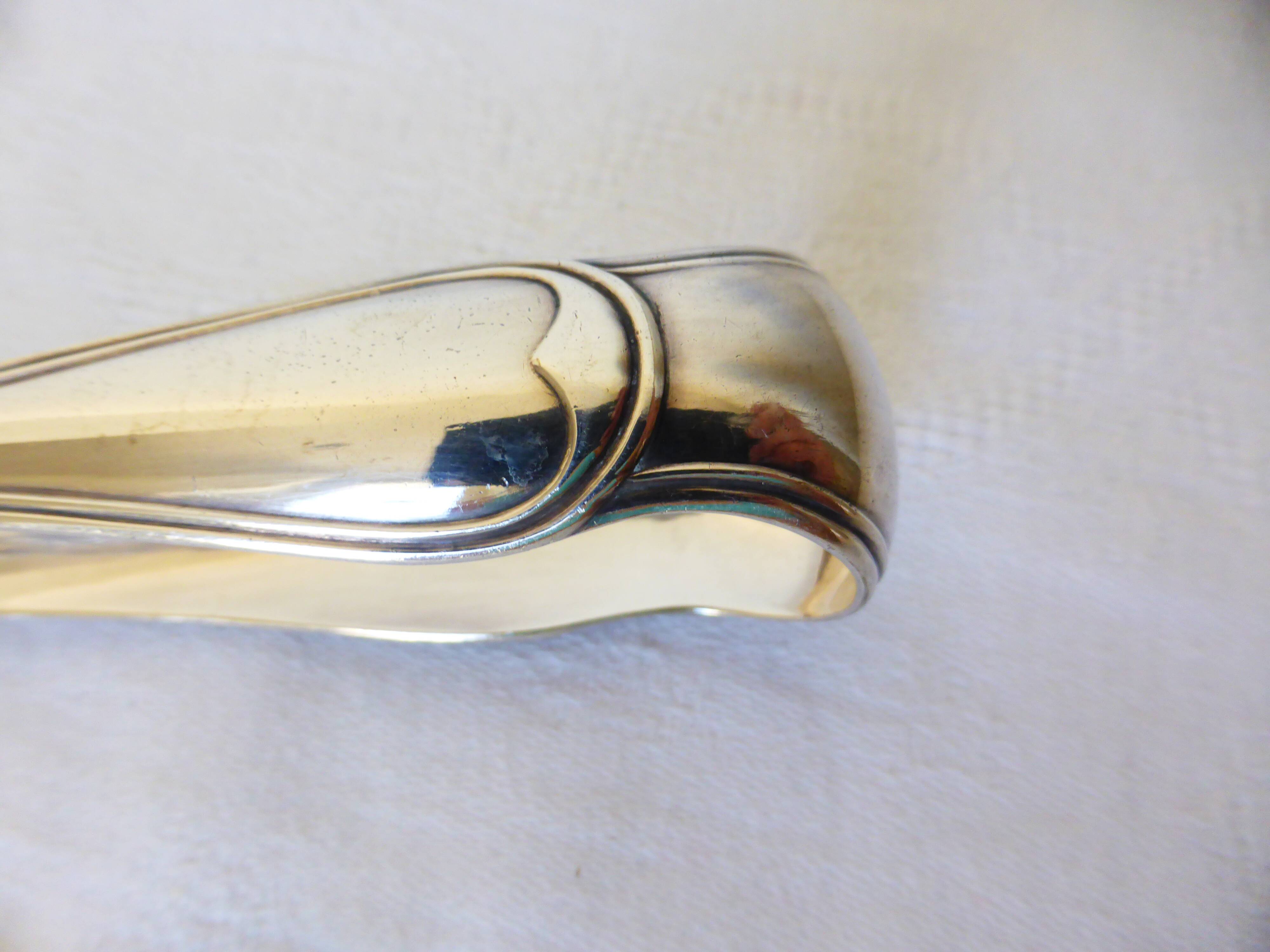 vintage silver-plated sugar tongs with English hallmark 2106272