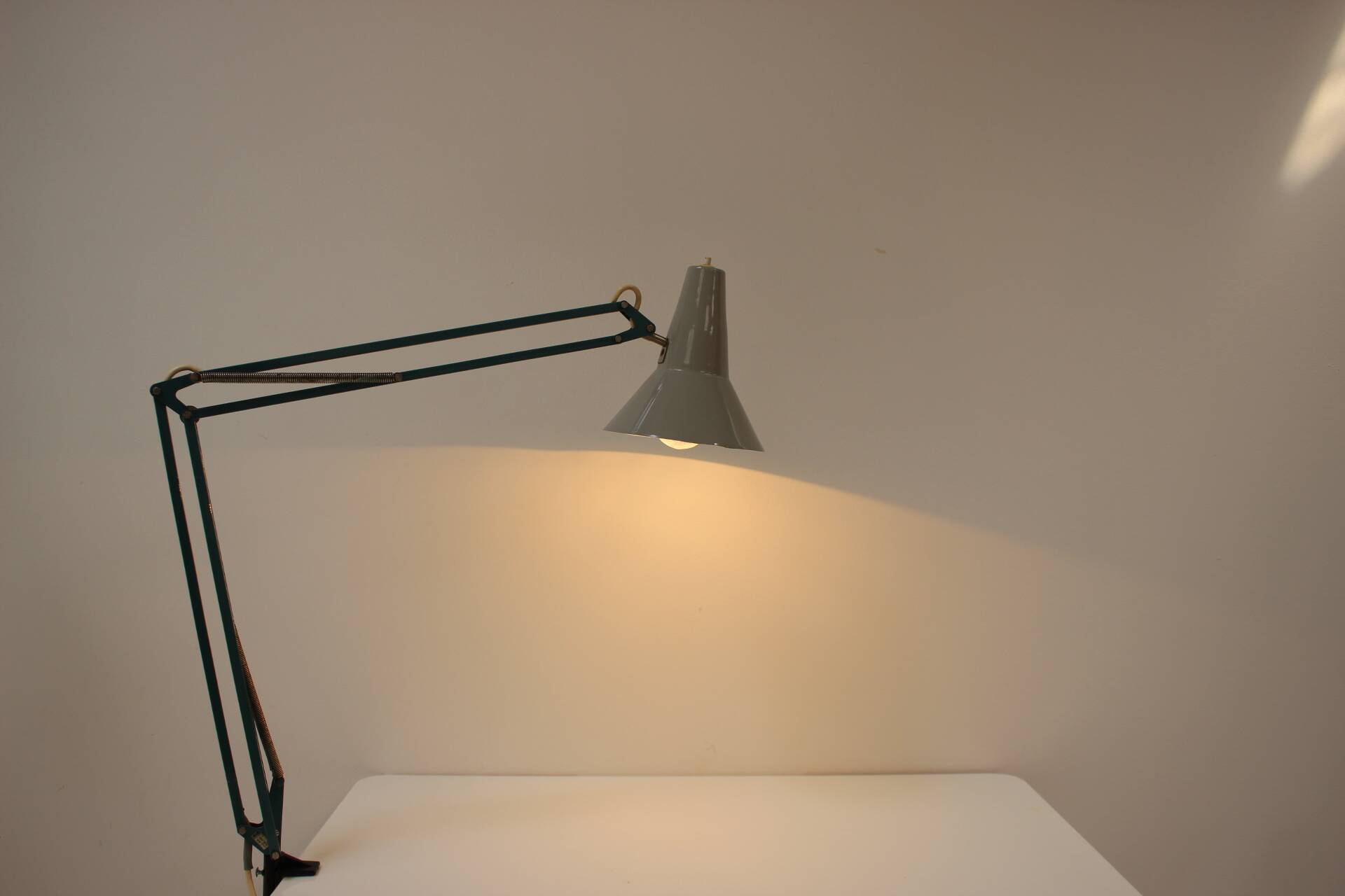 Attachable, adjustable table lamp by napako, czechoslovakia, 1960s
