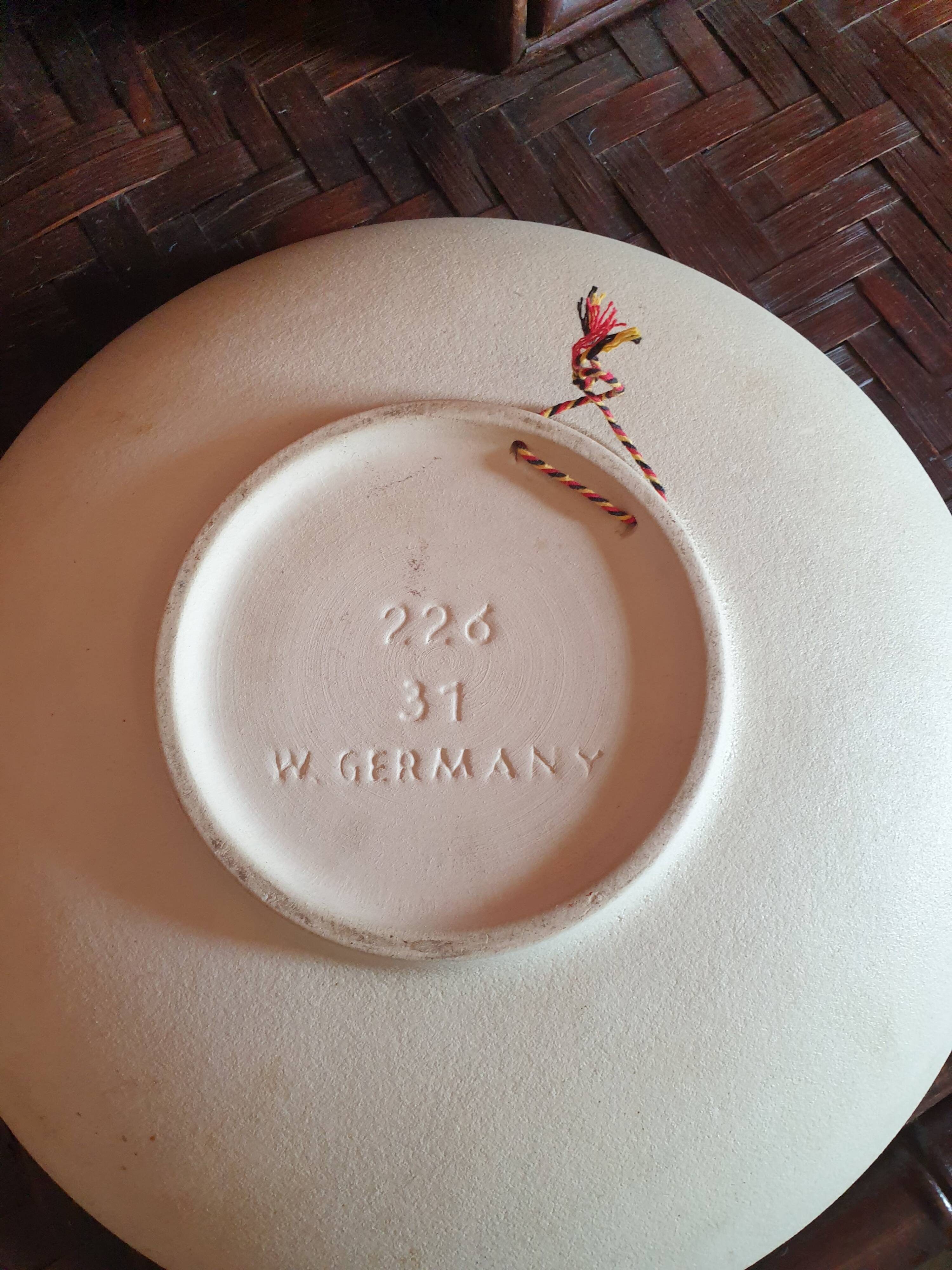 Assiette de l'Allemagne de l'Ouest