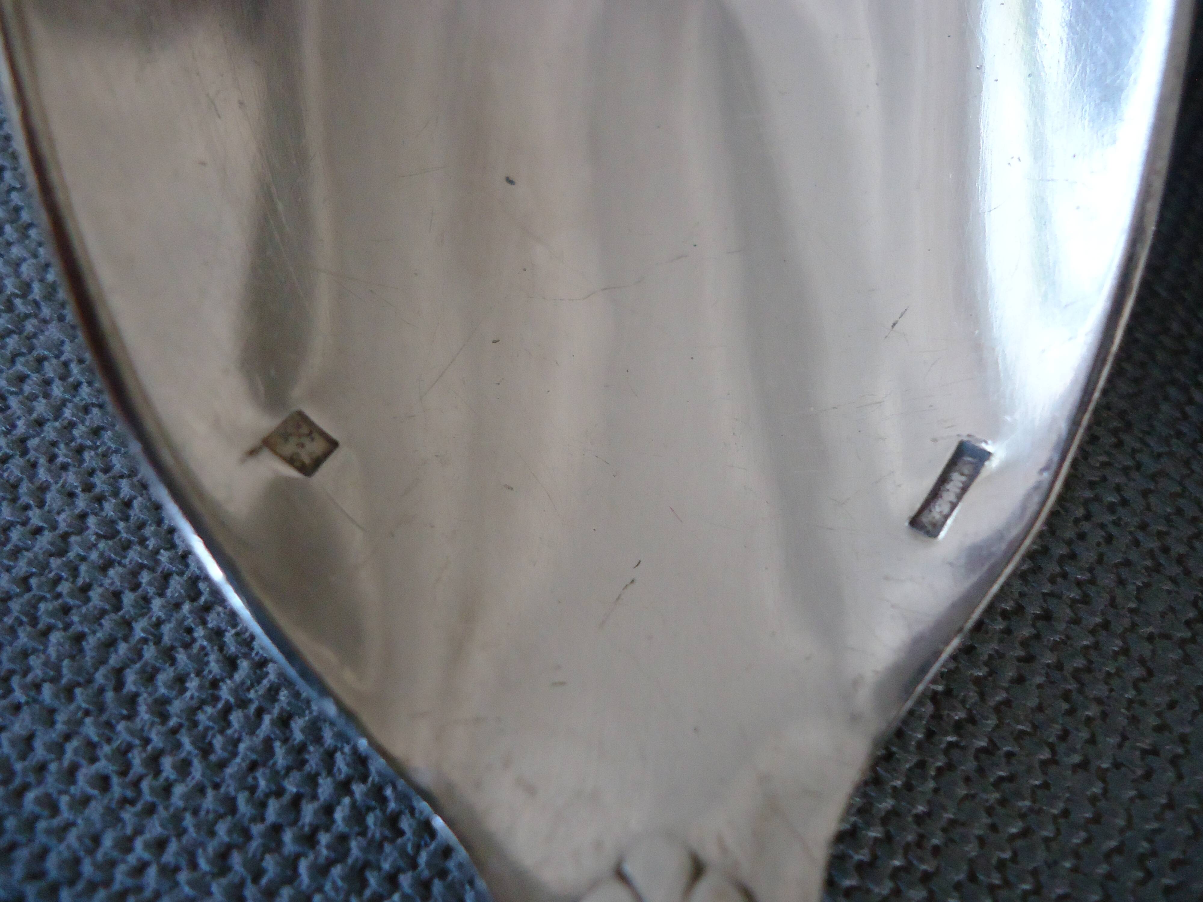 Silver metal salad cutlery, silver