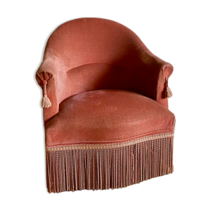 fauteuil crapaud rose