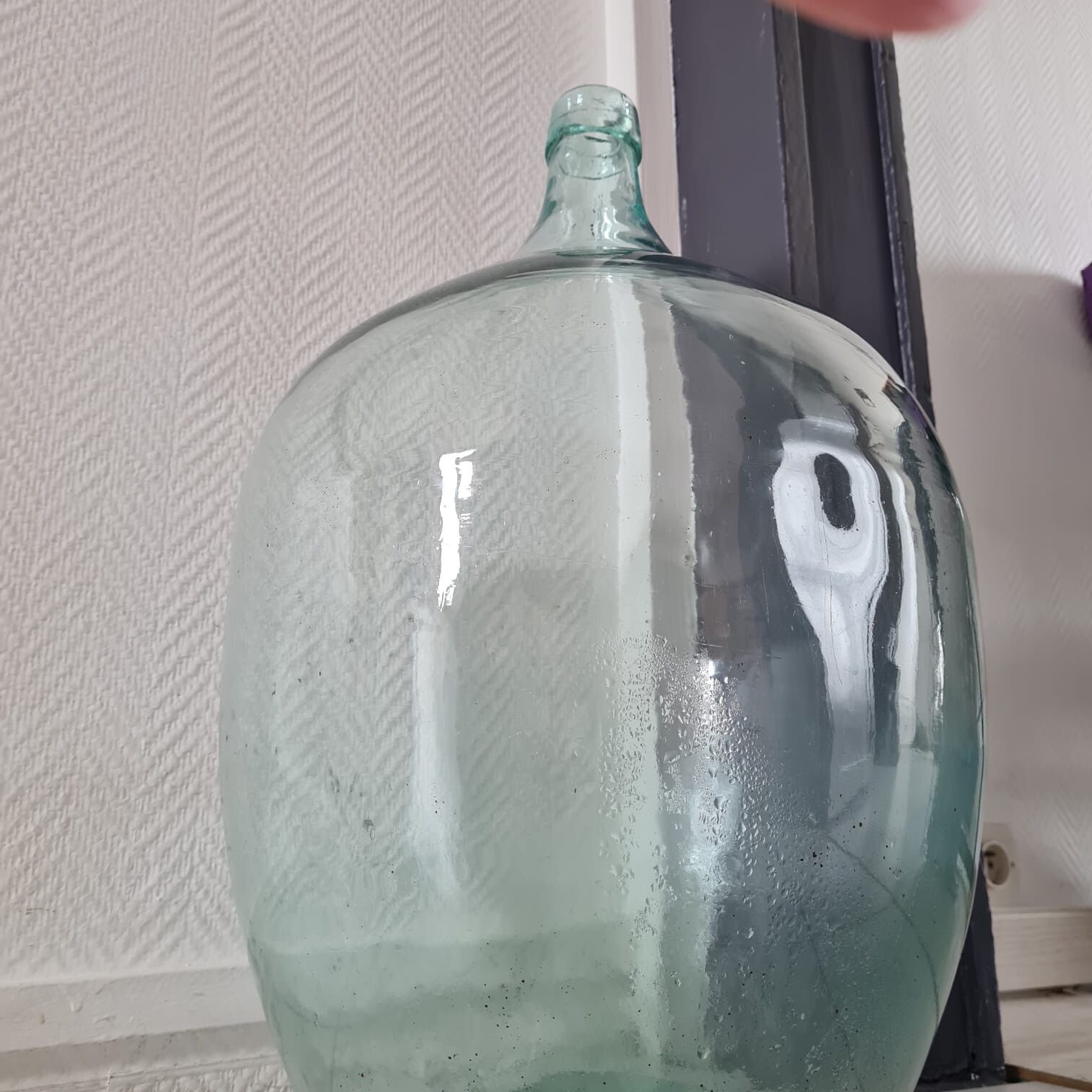 Clear blue demijohn