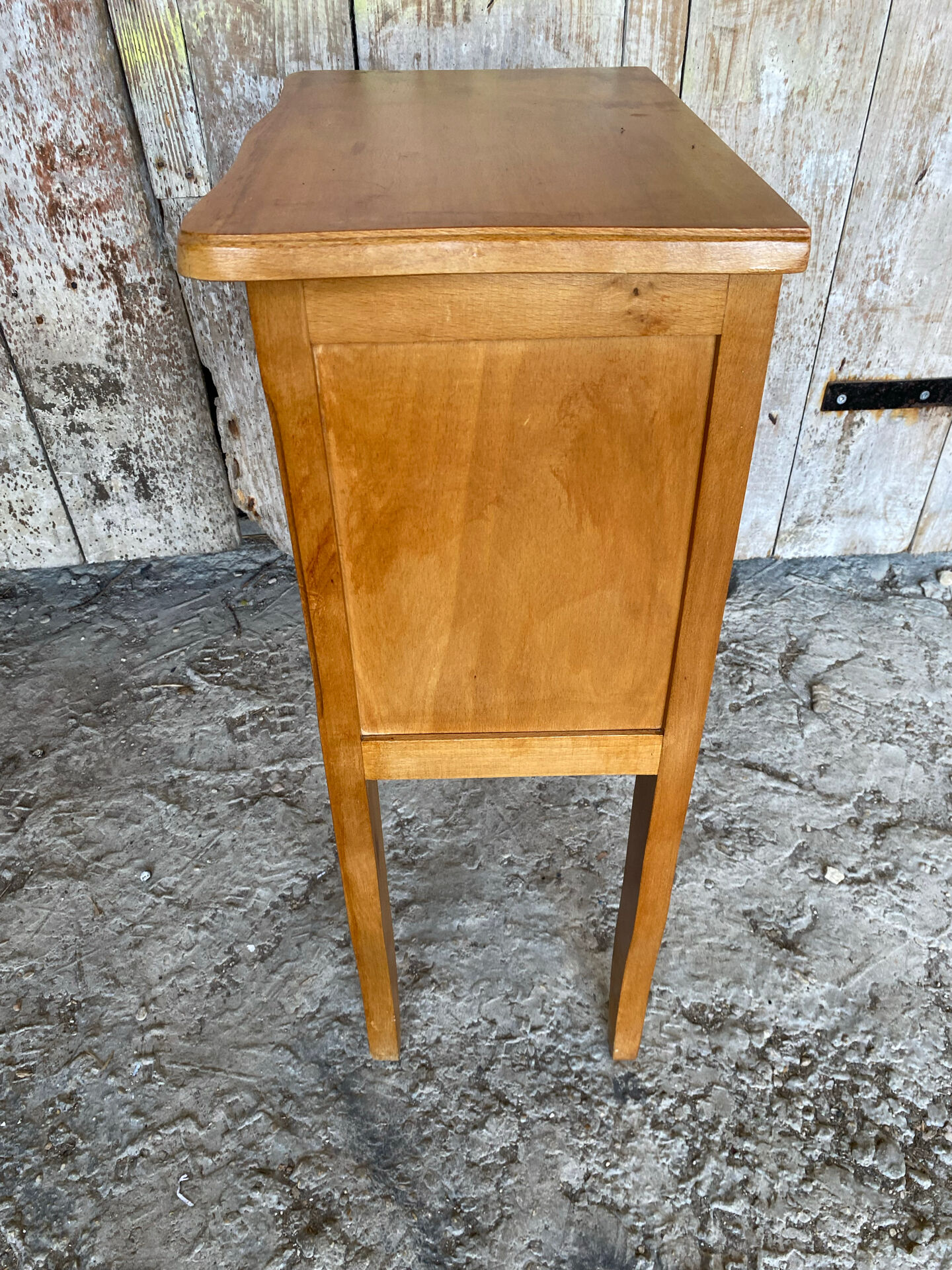 Antique Nightstand Light Wood Vintage Case