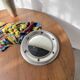 Round convex metal mirror in English style 1900