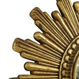 Vintage Sunburst Mirror Gold Convex 24cm