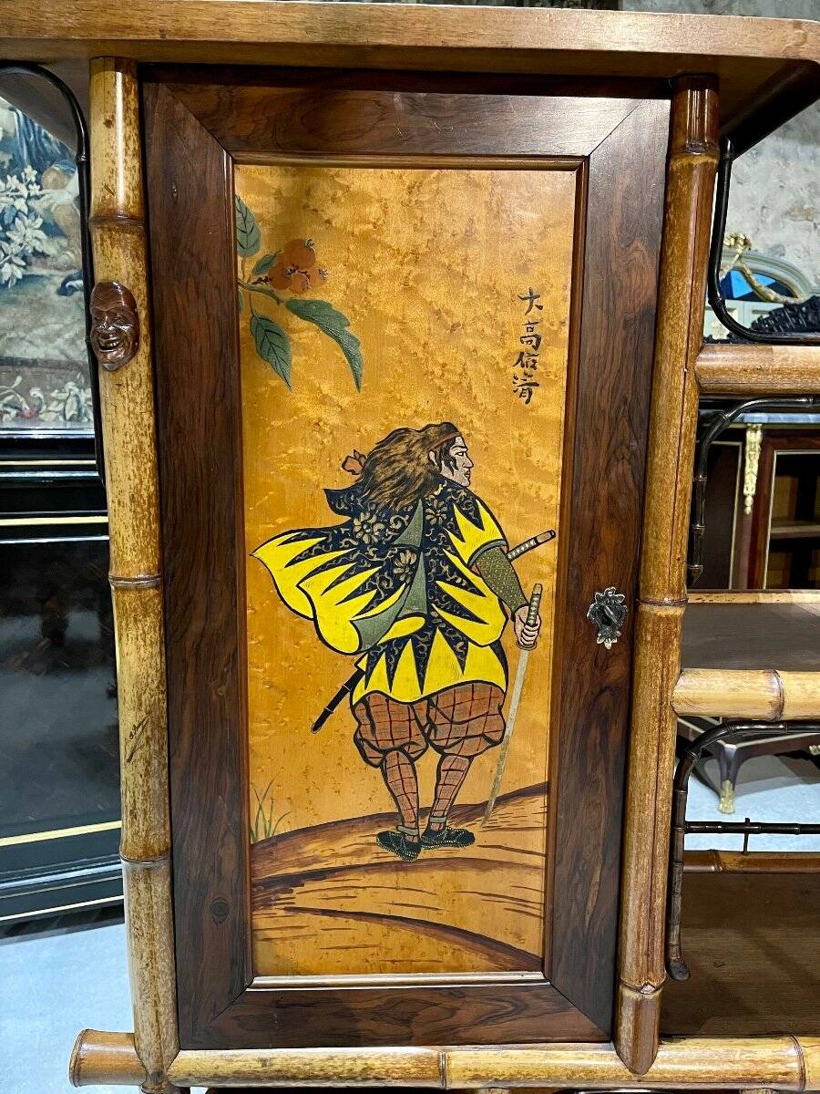 Japanese-style cabinet attributed to Perret and Vibert from the Napoleonic III period.