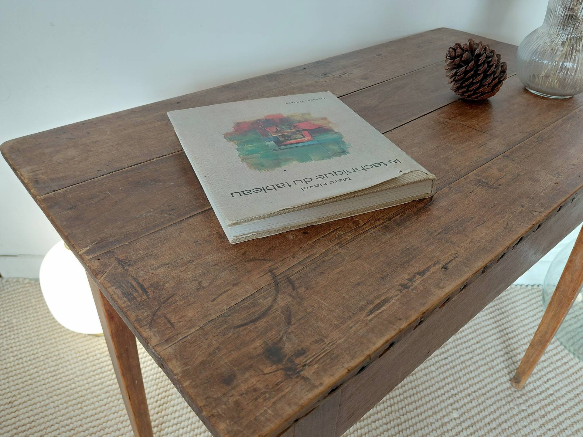 Compact desk in vintage cherry wood