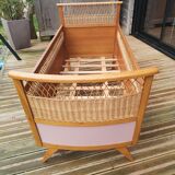 Rattan crib