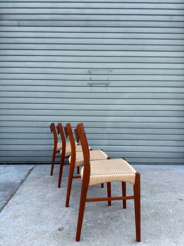 4 chaises danoises Arne Wahl Iversen