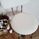 Retro 60s chair metal and white fabric