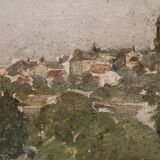 Oil on canvas by Pierre Gilbert 20th landscape