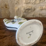 REVERNAY. Barbotine vase sculpture 1970s h 25cm