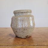 Vase / pot grès pyrité