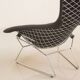 Fauteuil "Bird" noir par Harry Bertoia pour Knoll 80's
