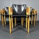set 6 Modernist dining chairs by Arnold Merckx for Arco, Dutch design 1980s