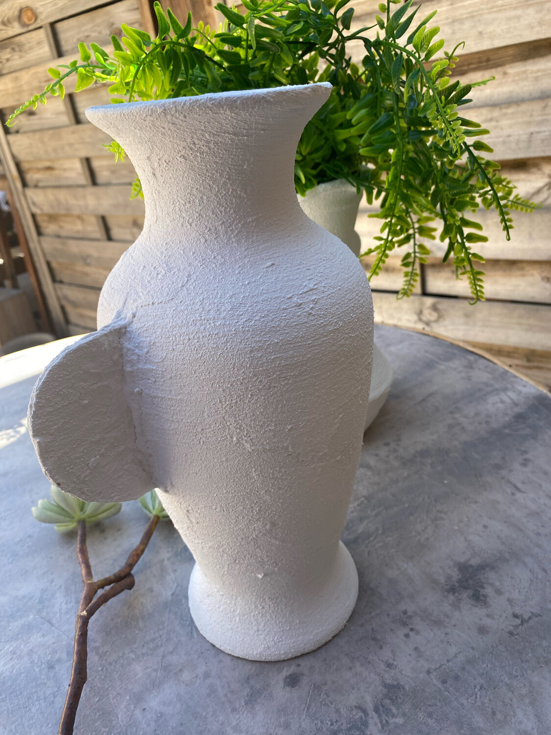 Pair of white vases