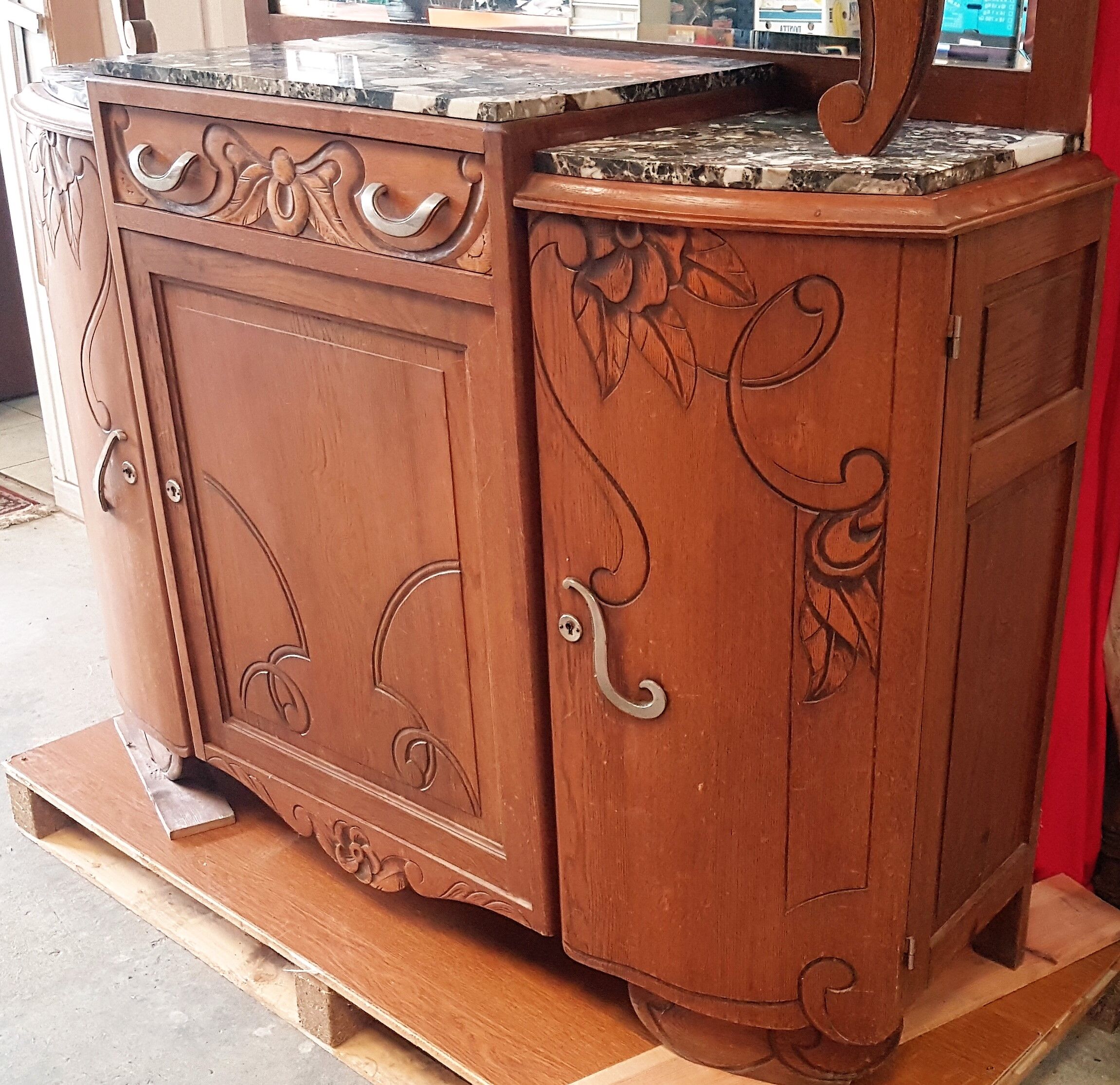 Vaisselier, buffet 2 body 40s