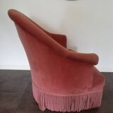 Toad in Velvet armChair pink