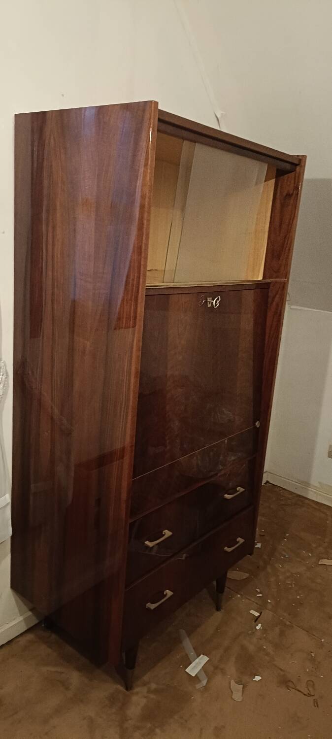 Secrétaire an 60 vernis, vintage