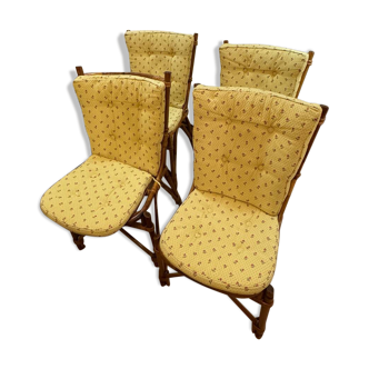 Set of 4 rattan chairs