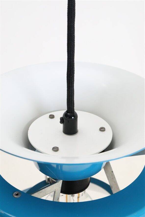 Blue Fog & Mørup / Erik Balslev pendant lamp / Mid-century Danish modern design / 1970s