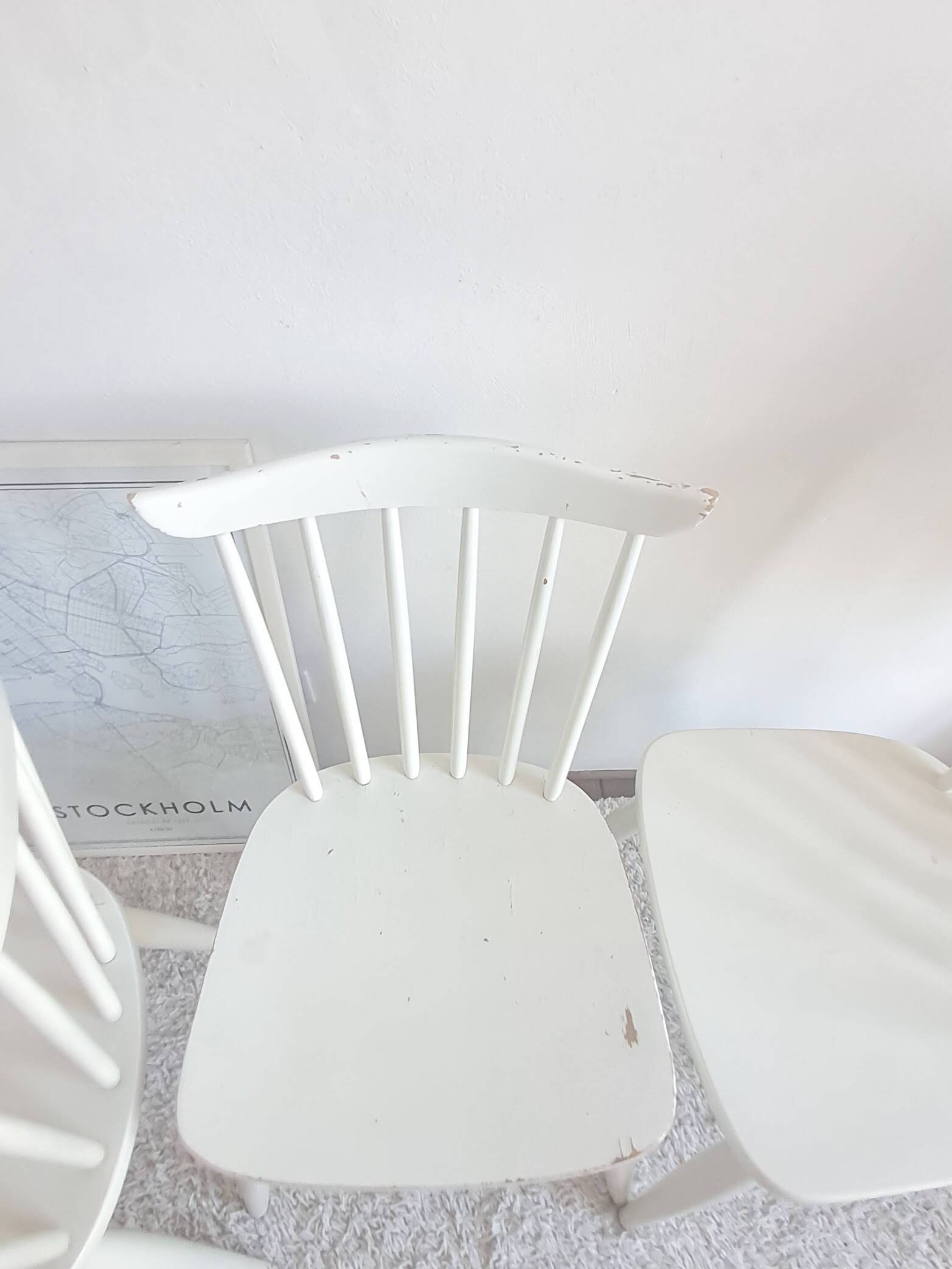 Set of six vintage Scandinavian chairs