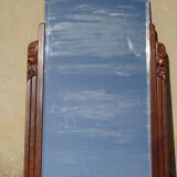 Art Deco mirror in walnut frame 126/88cm