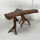 Wabia sabi rustic tree branch side table, Dutch 1960s