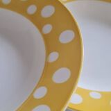 Set of 6 Digoin earthenware plates