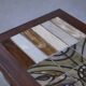 Ceramic and fir coffee table, 1960s