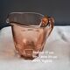 Carafe, verres et plateau en verre rose