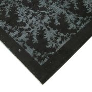 Handmade distressed oriental 1980s 158 cm x 250 cm black rug