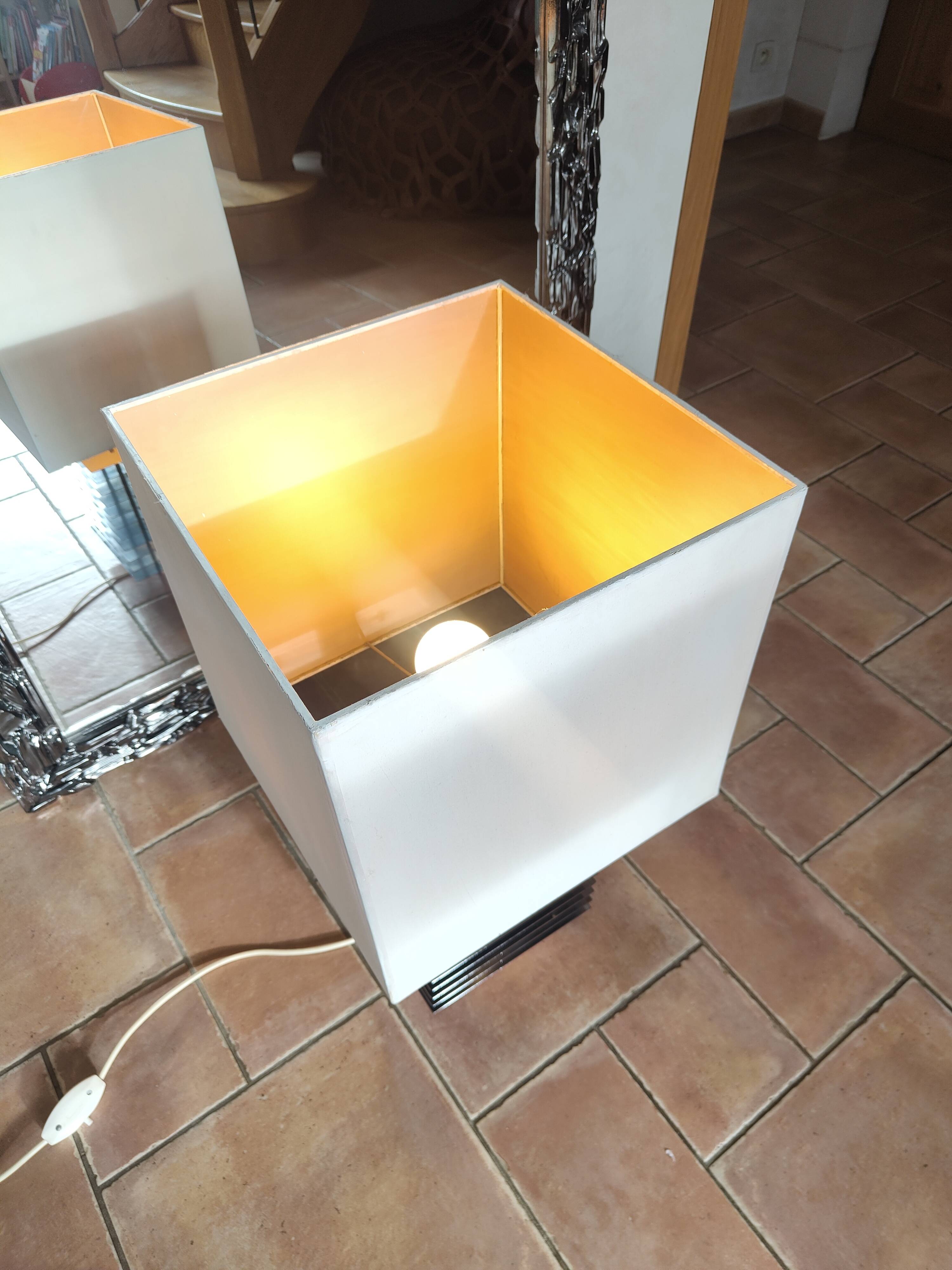 Lampe design italien inox