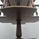 Old round and revolving wooden and brass library