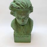 Terracotta bust of beethoven signed by henri onesto