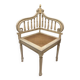 Louis XVI style wooden corner armchair