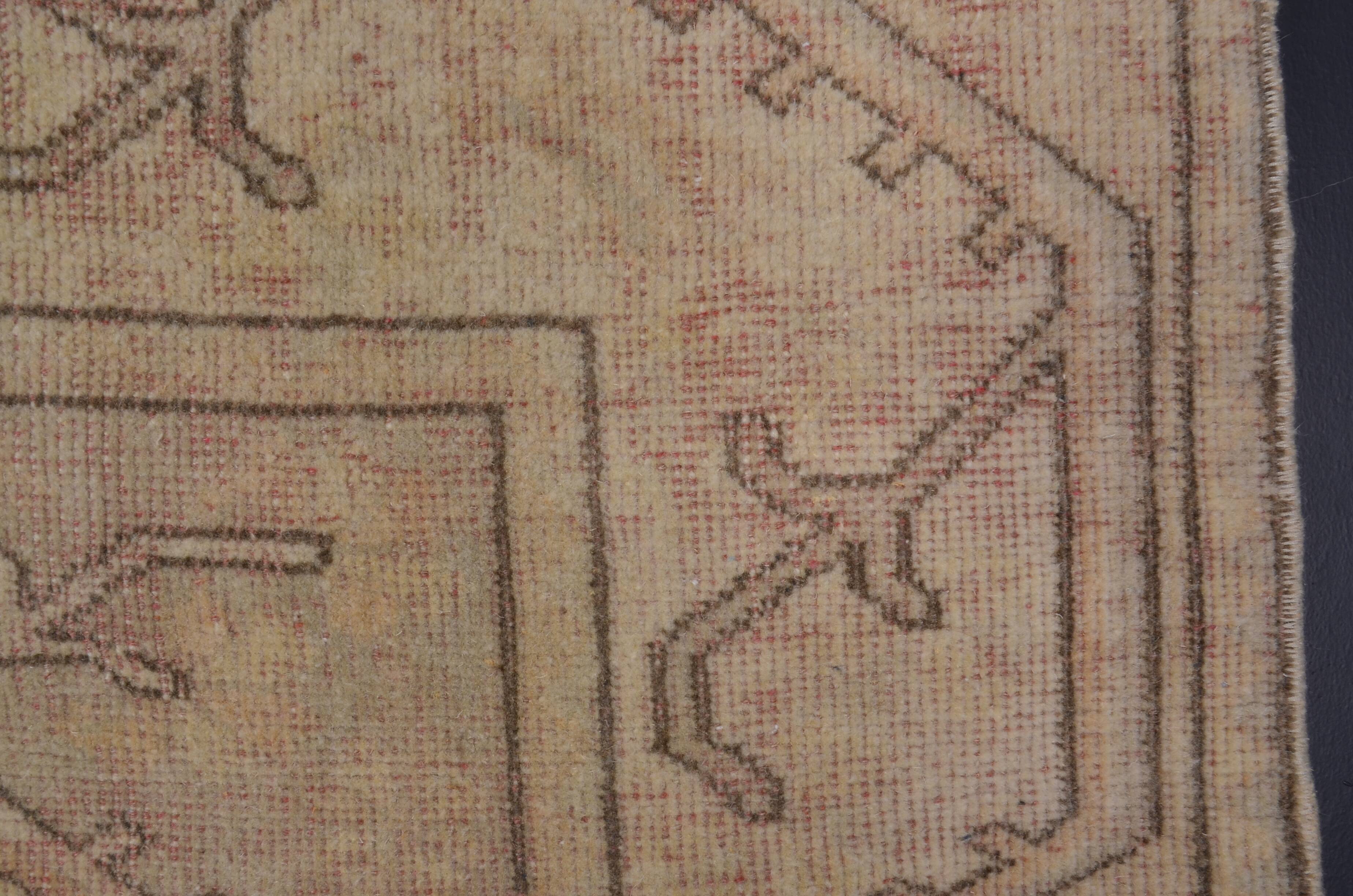 Oushak Floor Vintage Turkish Rug sku2426