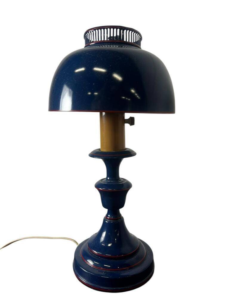 Mini vintage blue desk lamp