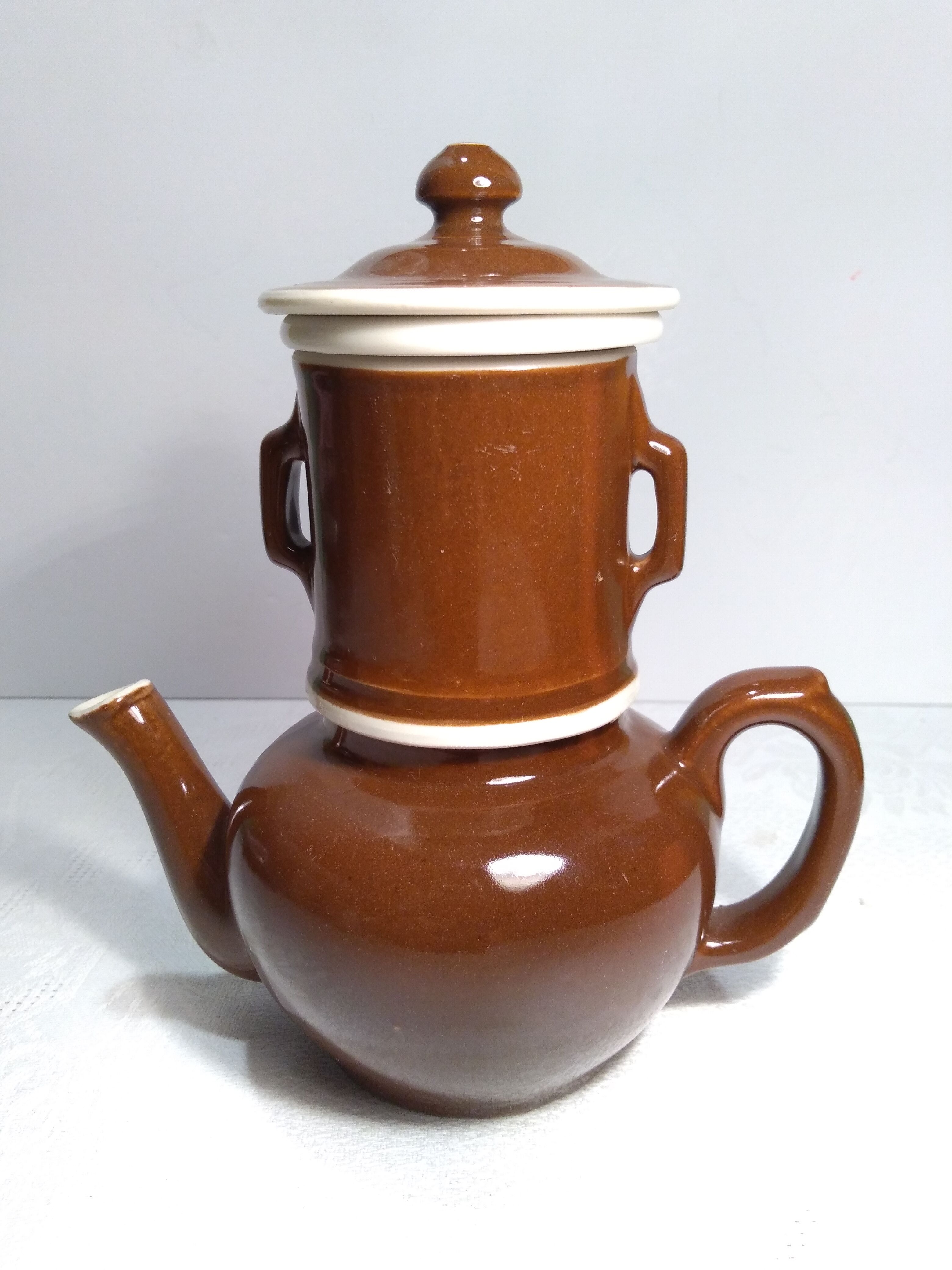 Vintage ceramic individual coffee maker