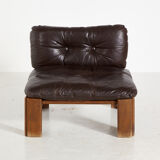Leather lounge chair