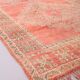 Tapis marocain vintage rose 186 cm x 279 cm - Tapis en laine fait main - Tapis berbère
