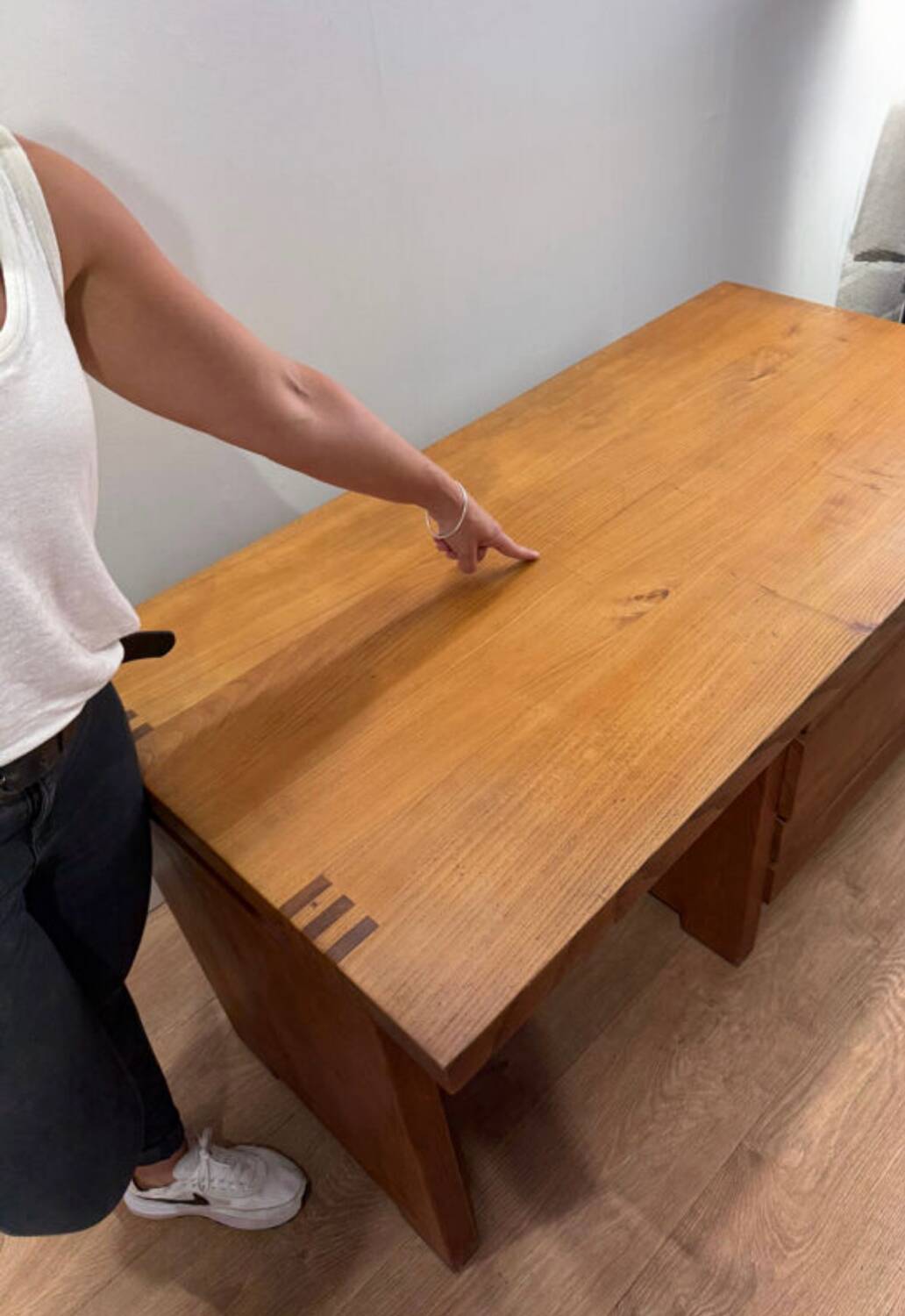 Pierre Chapo B19E Solid Elm Desk - Iconic 1960s Design