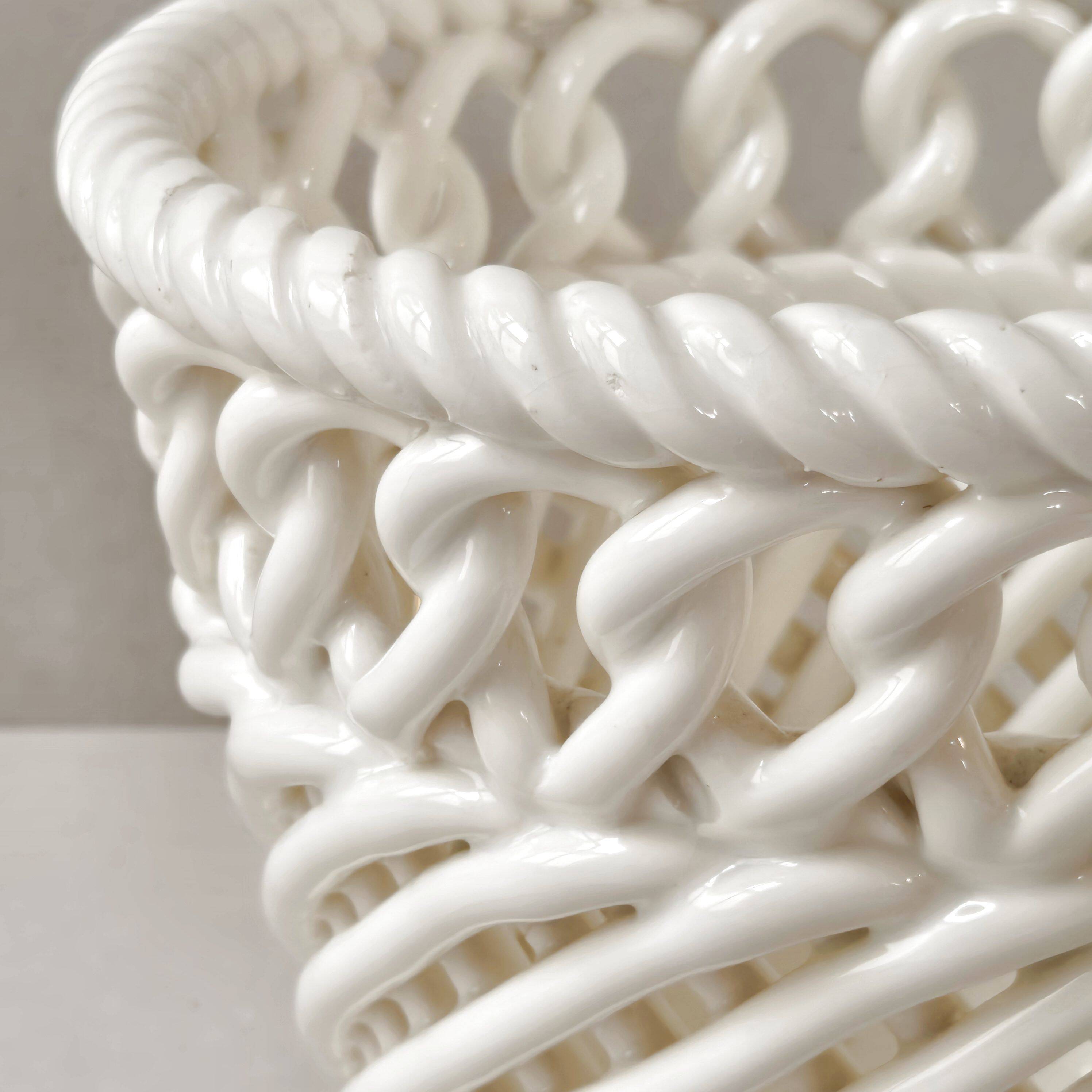 Bassano woven ceramic planter, 1960