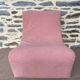 Vintage pink corduroy low chair