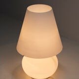 Lamp in white glass