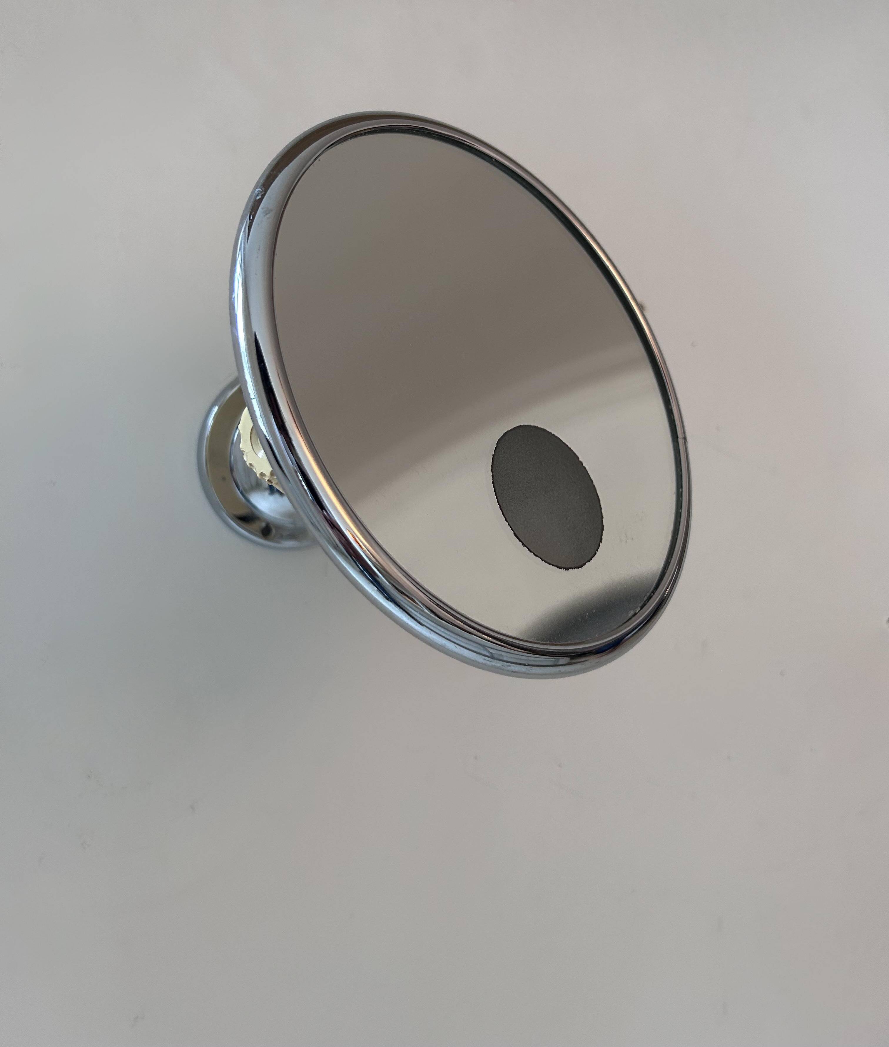 Vintage adjustable chrome mirror, magnifying and illuminating, France 1970