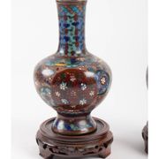 Pair of cloisonné bronze vases, china, xixth century