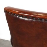 sheepskin armchair with a beautiful finish and deep color