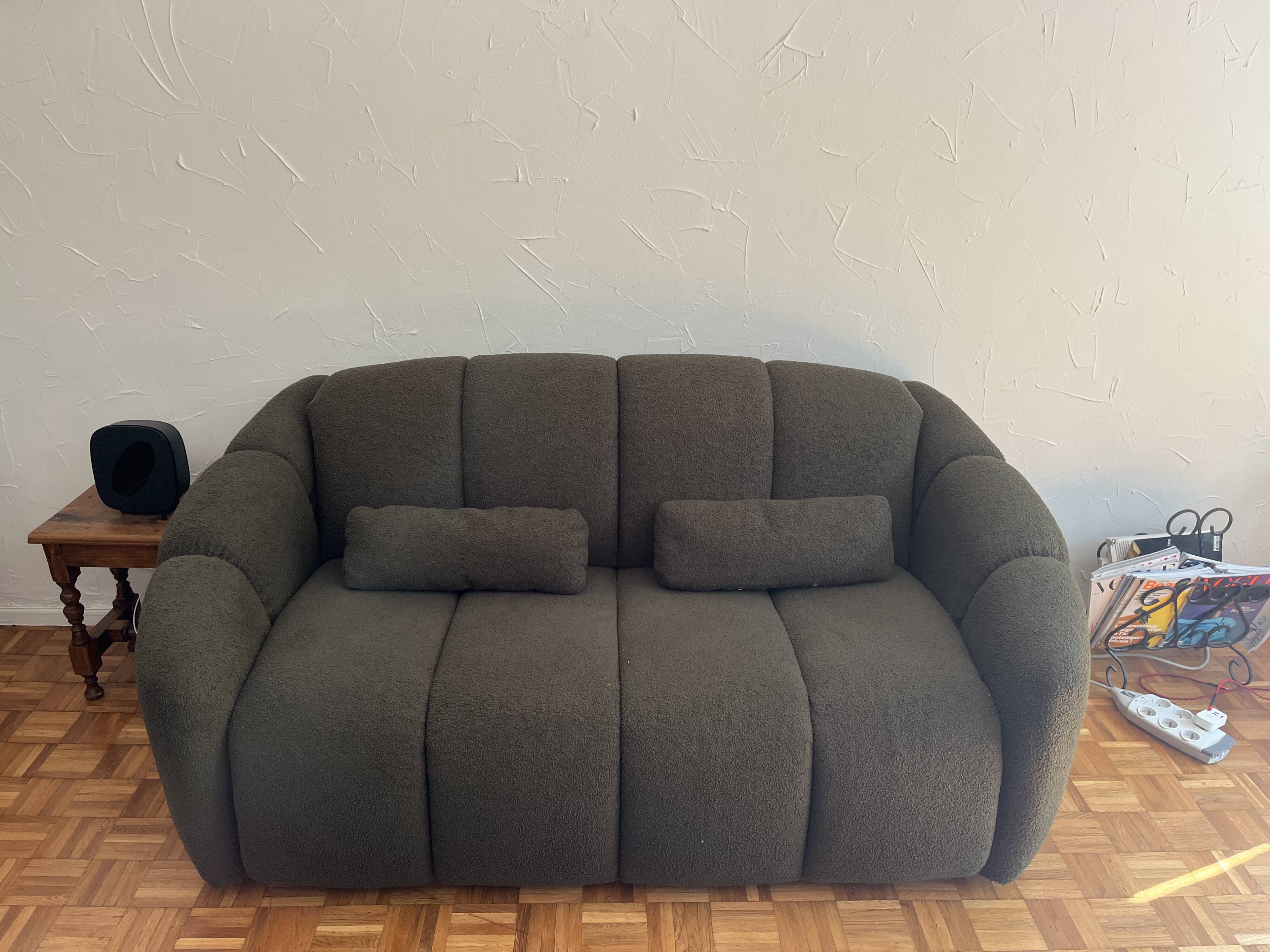 Kaki convertible teddy sofa furniture from France