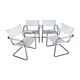 4 armchairs leather bauhaus design